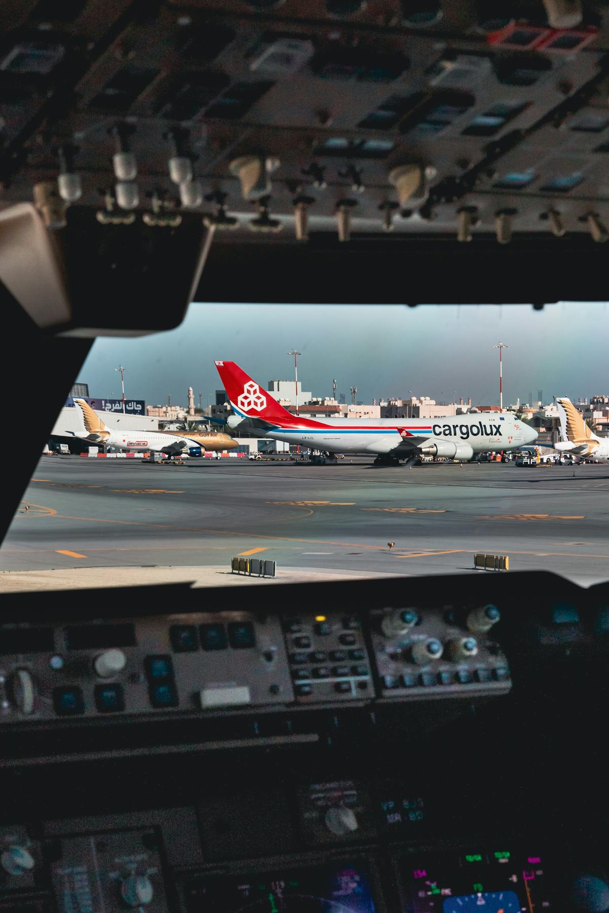 Cargolux aircraft parked at tarmac