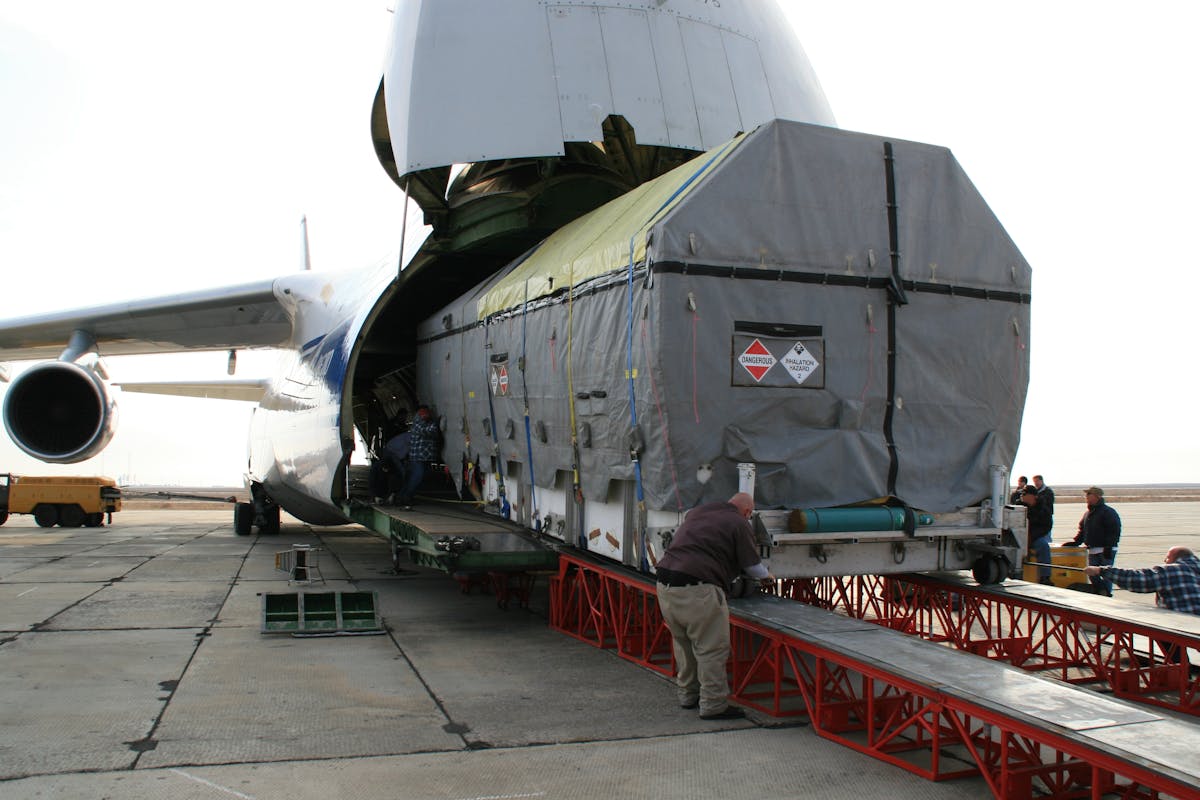 Massive cargo loaded onto Antonov aircraft